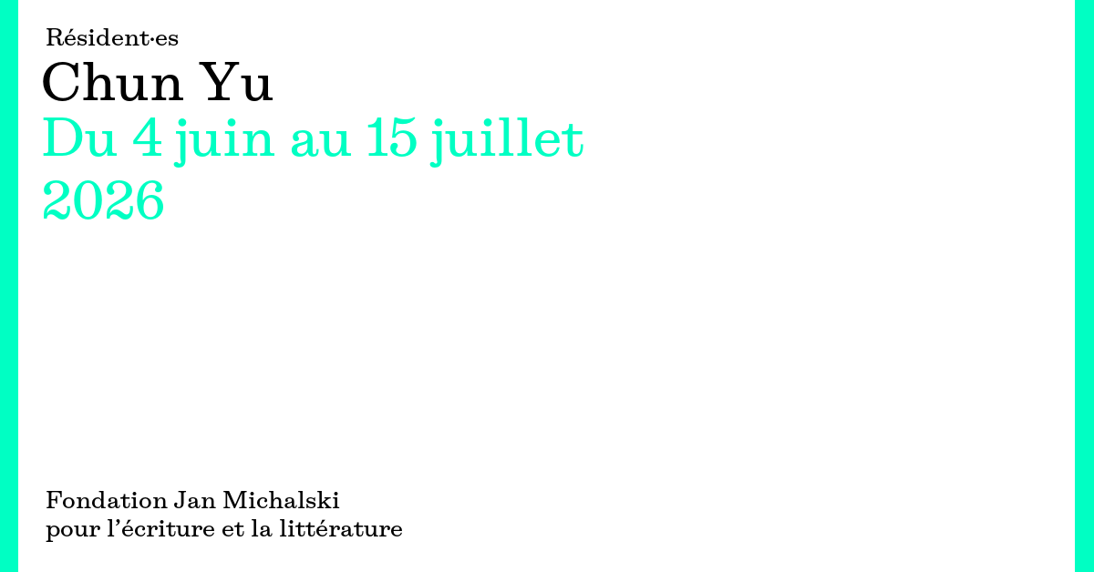 Chun Yu – Fondation Jan Michalski