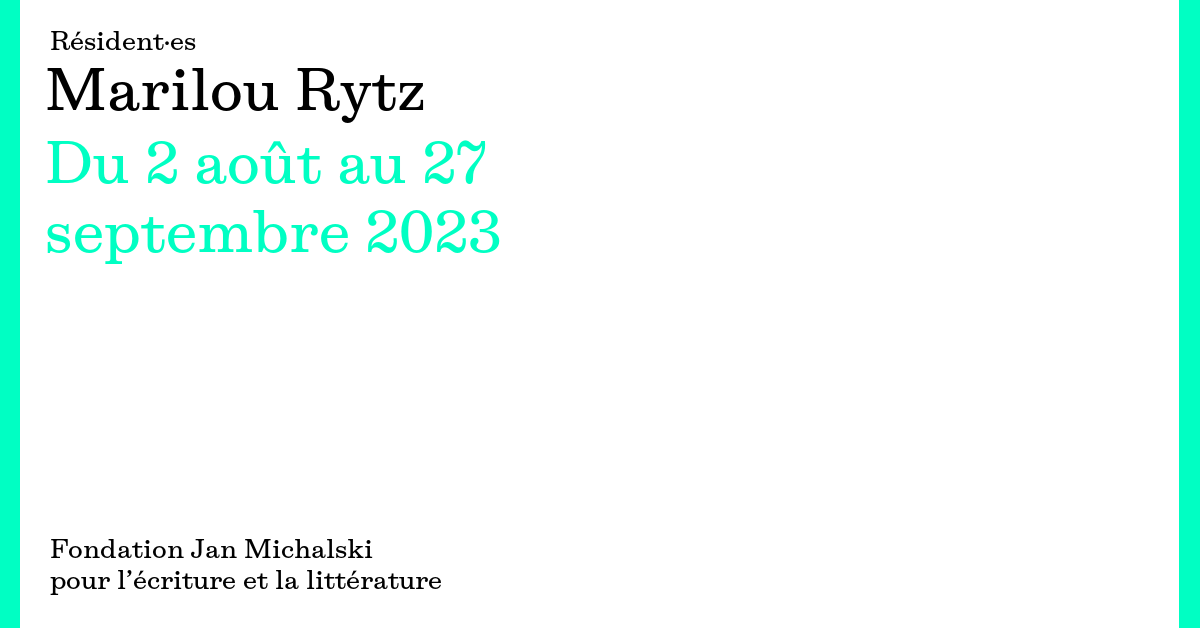 Marius Rytz Marilou Rytz – Fondation Jan Michalski