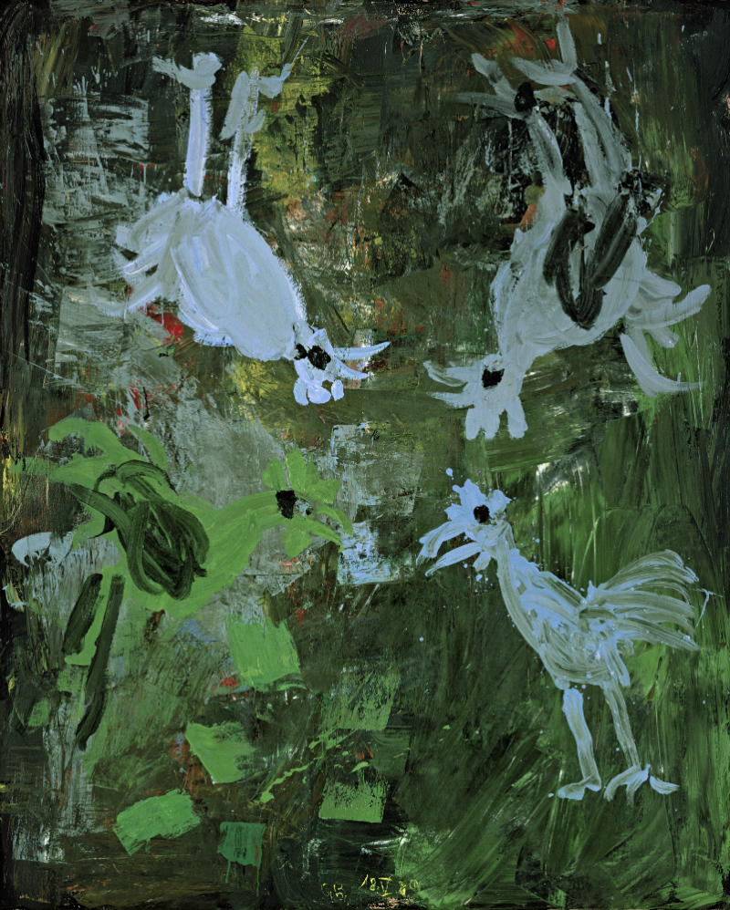 Vier Punkte, 1989, huile sur toile © Georg Baselitz / Photo : Frank Oleski