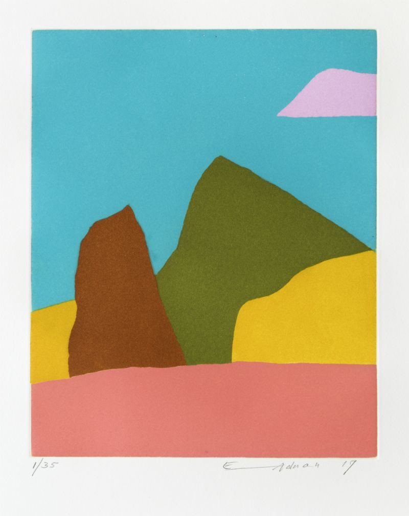 California, 2017, gravure © Etel Adnan | Courtesy Galerie Lelong & Co