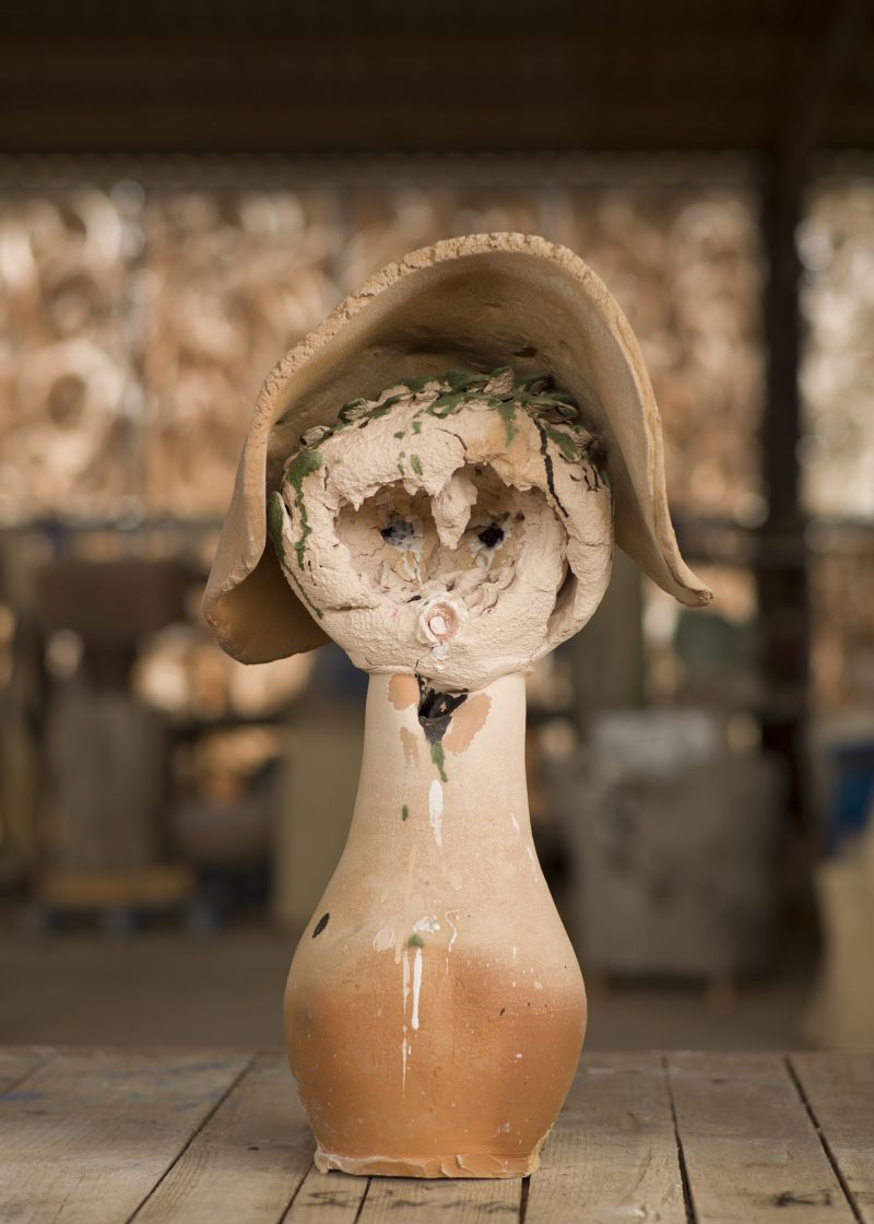 Miquel Barceló, Sénèque, 2018Terracotta, slip, and ceramic glaze83 x 48 x 46 cm© Miquel BarcelóPhoto : Agustí Torre