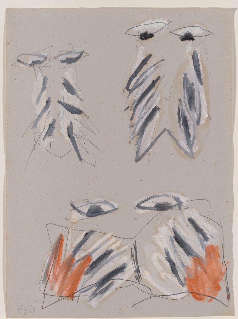 Miquel Barceló, Lectura, October 1980Vinyl, pigments, and graphite pencil on paper44 x 32,5 cm© Miquel BarcelóPhoto : David Bonet