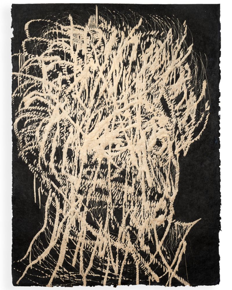 Miquel Barceló, Giacomo Leopardi, 2015Woodcut75 x 57 cm© Miquel BarcelóPhoto : Charles Duprat