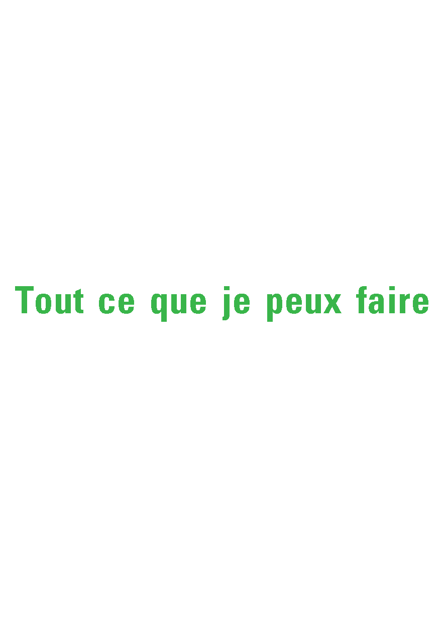Tout ce que je peux faire